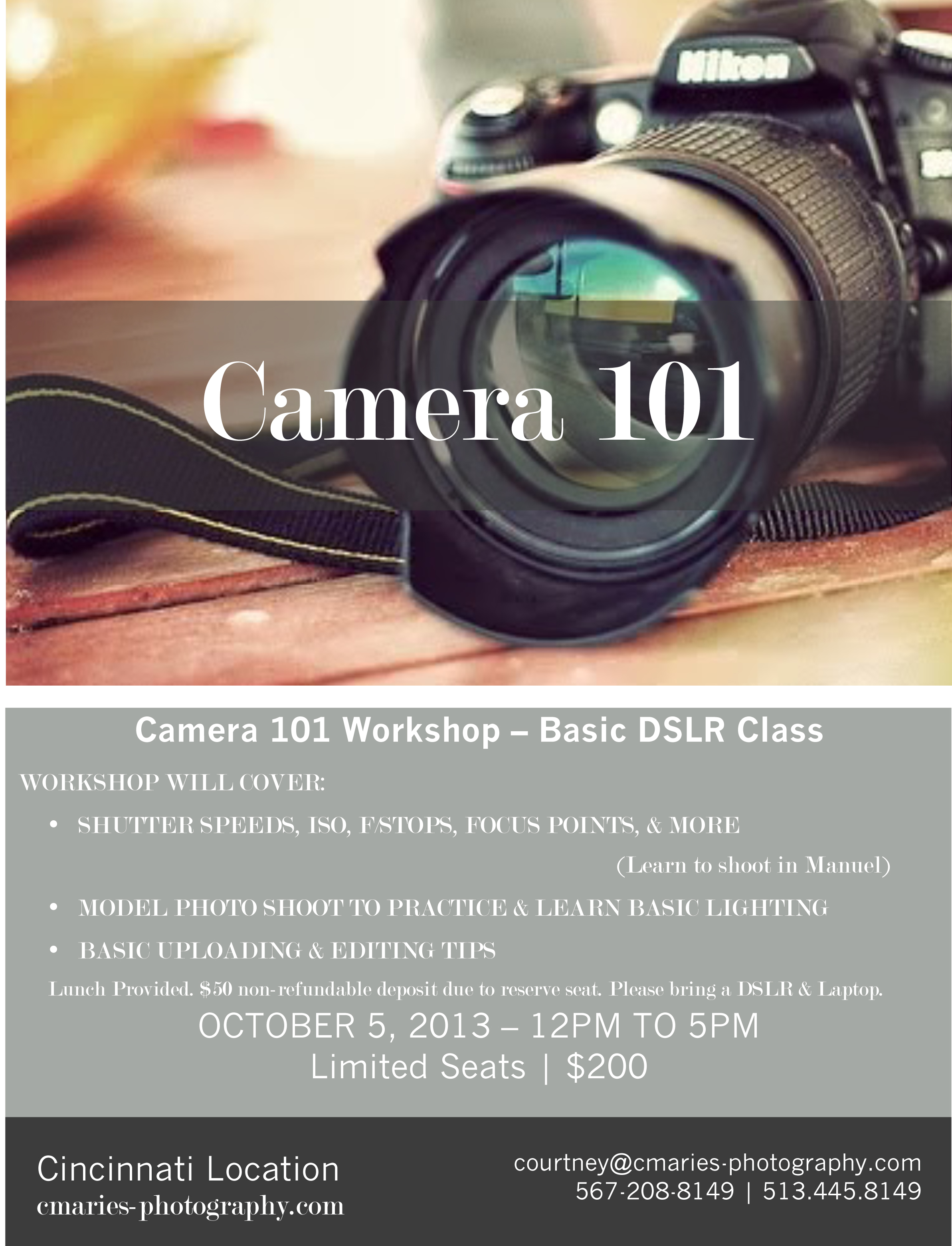 Camera Skills Workshop – Cincinnati Camera Class